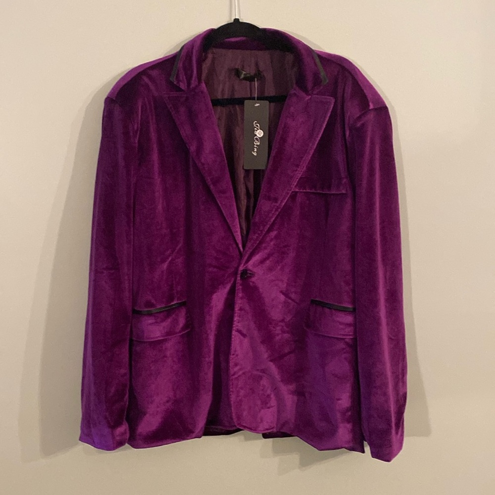 Purple velvet dinner/party jacket